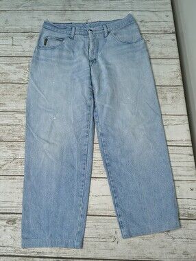 Vintage Armani Jeans Wide Leg Light Wash Made In Italy